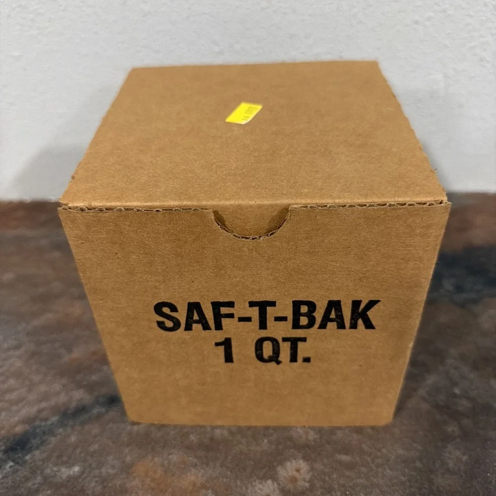 Vintage Saf-T-Bak Rug Backing Compound 1 Quart Non-Skid Rug Treatment NOS